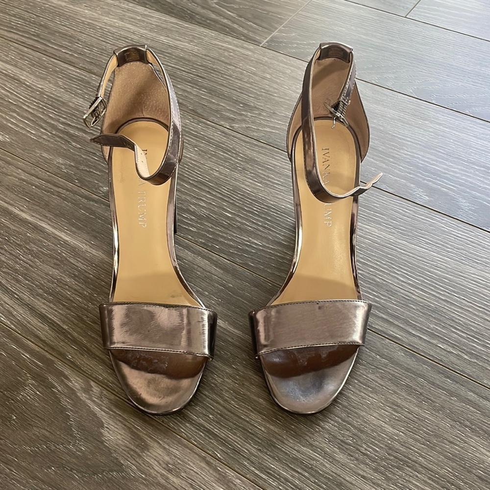 Ivanka Trump metallic strappy heels